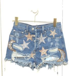 Star embellished shorts